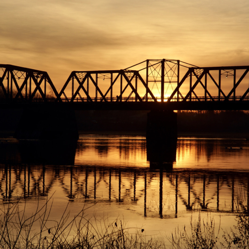 Janet Crawford Bridge At Sunrise